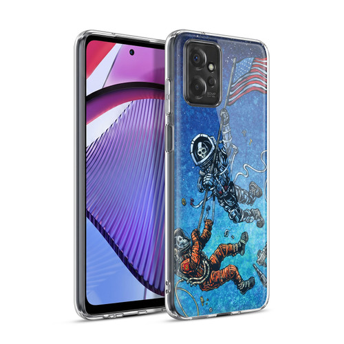 David Lozeau Skeleton Grunge Astronaut Battle Soft Gel Case for Motorola Moto G Power (2023)