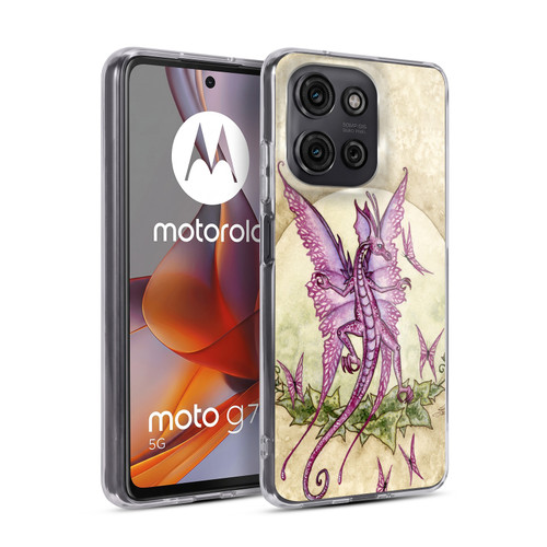 Amy Brown Mythical Pink Dragon Soft Gel Case for Motorola Moto G75