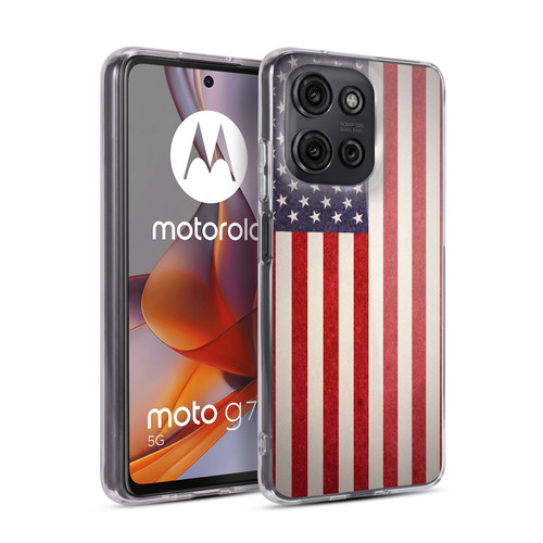 Ameritech Graphics American Flag Soft Gel Case for Motorola Moto G75