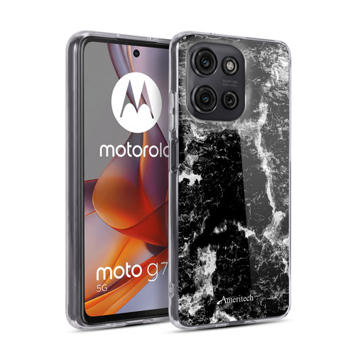 Ameritech Graphics Black Marble Soft Gel Case for Motorola Moto G75