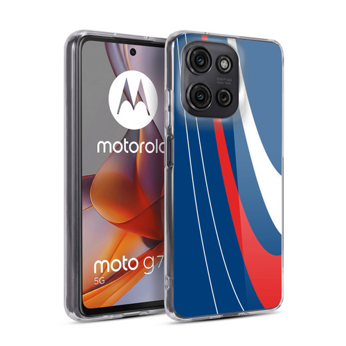 Ameritech Graphics Red And White Swirl Soft Gel Case for Motorola Moto G75