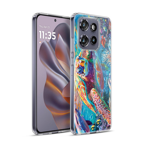 Michael David Ward Psychedelic Art Turtle Magic Soft Gel Case for Motorola Edge 50 Neo