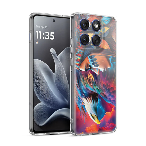 Michael David Ward Psychedelic Art Eagle Soft Gel Case for Motorola Edge 70