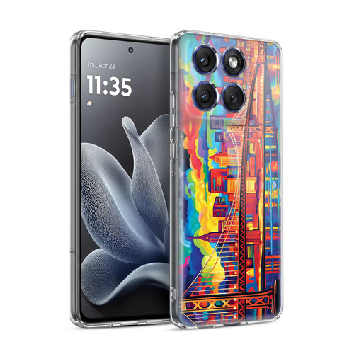 Michael David Ward Psychedelic Art Midnight In San Francisco Soft Gel Case for Motorola Edge 70