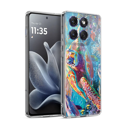 Michael David Ward Psychedelic Art Turtle Magic Soft Gel Case for Motorola Edge 70