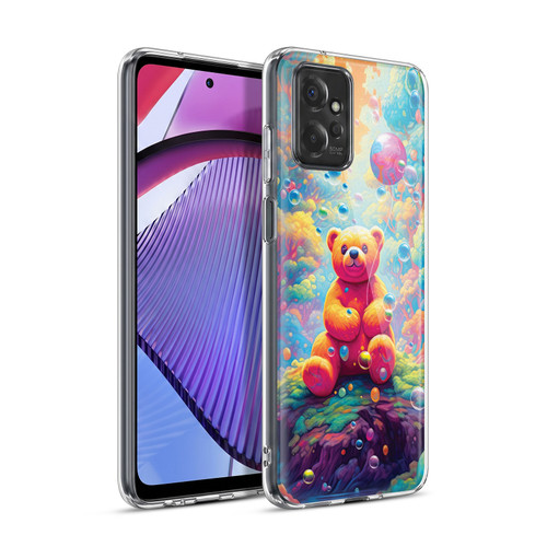 Michael David Ward Psychedelic Art Teddy Bear In Wonderland Soft Gel Case for Motorola Moto G Power (2023)