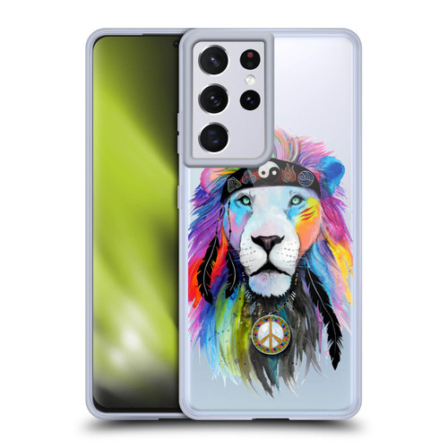 Pixie Cold Cats Hippy Lion Soft Gel Case for Samsung Galaxy S21 Ultra 5G