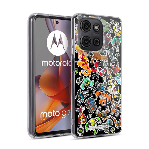 Ben 10: Animated Series Graphics Alien Pattern Soft Gel Case for Motorola Moto G75