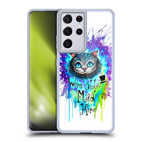 Pixie Cold Cats We Are All Mad Here Soft Gel Case for Samsung Galaxy S21 Ultra 5G