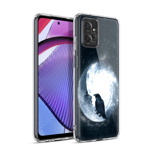 Barruf Animals Crow and Its Moon Soft Gel Case for Motorola Moto G Power (2023)