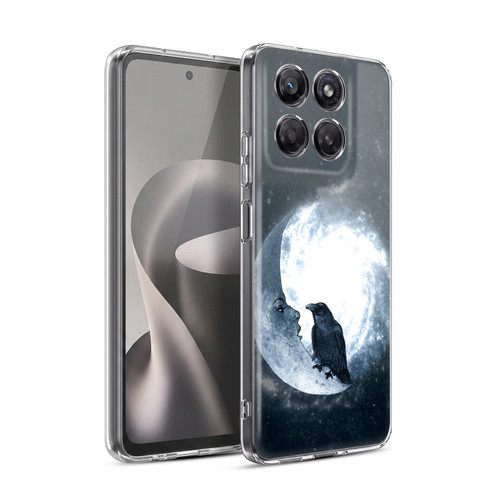 Barruf Animals Crow and Its Moon Soft Gel Case for Motorola Moto G37 Power