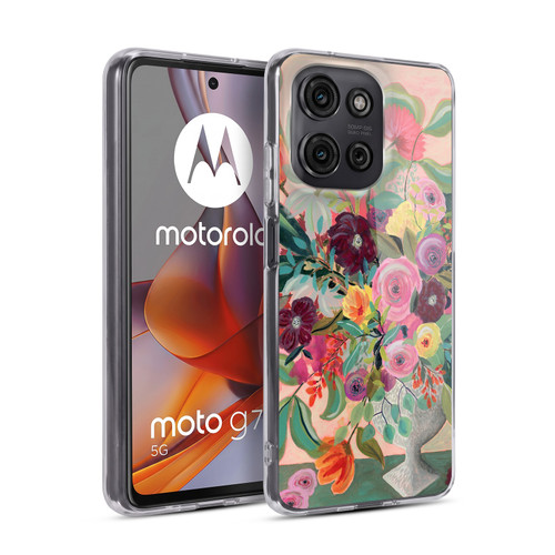 Suzanne Allard Floral Art Floral Centerpiece Soft Gel Case for Motorola Moto G75