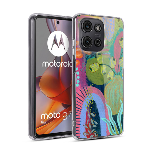 Suzanne Allard Floral Art Seed Pod Soft Gel Case for Motorola Moto G75