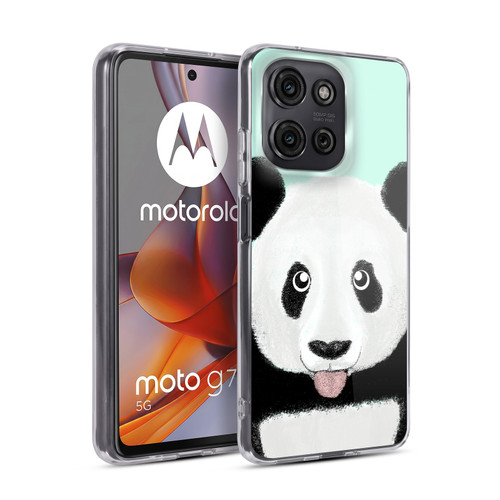 Barruf Animals The Cute Panda Soft Gel Case for Motorola Moto G75