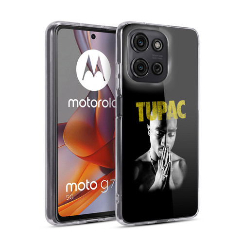 Tupac Shakur Key Art Golden Soft Gel Case for Motorola Moto G75