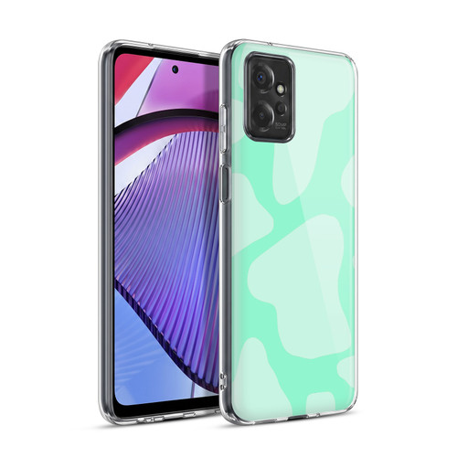 Grace Illustration Cow Prints Mint Green Soft Gel Case for Motorola Moto G Power (2023)
