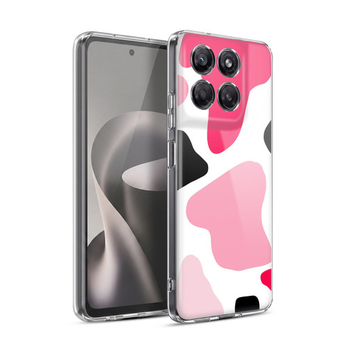 Grace Illustration Cow Prints Pink Soft Gel Case for Motorola Moto G37 Power