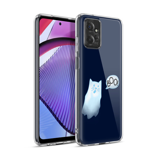 Beth Wilson Doodle Cats 2 Boo Halloween Ghost Soft Gel Case for Motorola Moto G Power (2023)
