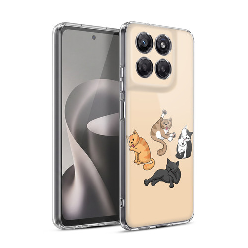 Beth Wilson Doodle Cats 2 Washing Time Soft Gel Case for Motorola Moto G37 Power