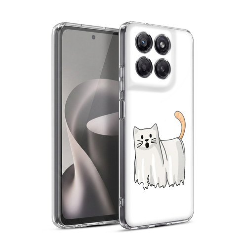 Beth Wilson Doodle Cats 2 Halloween Ghost Soft Gel Case for Motorola Moto G37 Power