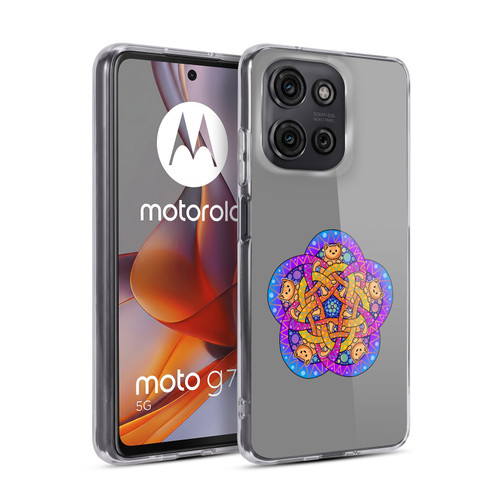 Beth Wilson Doodle Cats 2 Ginger Celtic Knot Soft Gel Case for Motorola Moto G75