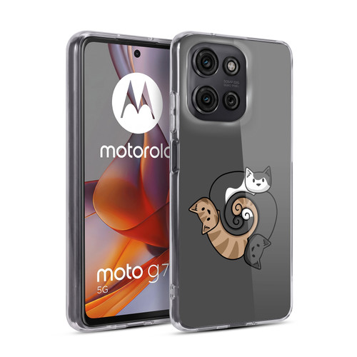 Beth Wilson Doodle Cats 2 Three Triskelion Soft Gel Case for Motorola Moto G75