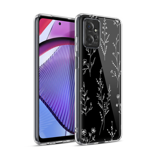 Anis Illustration Wildflowers Black Soft Gel Case for Motorola Moto G Power (2023)