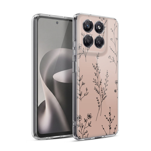 Anis Illustration Wildflowers Blush Pink Soft Gel Case for Motorola Moto G37 Power