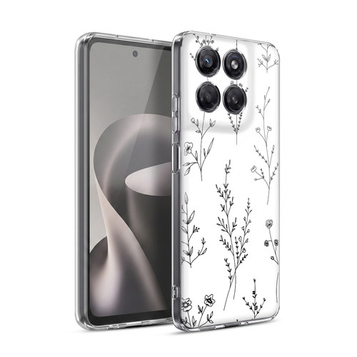 Anis Illustration Wildflowers White Soft Gel Case for Motorola Moto G37 Power