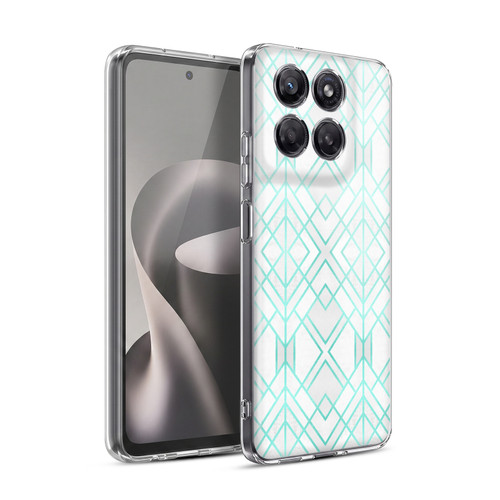 Elisabeth Fredriksson Geometric Design And Pattern Turquoise Geo Soft Gel Case for Motorola Moto G37 Power