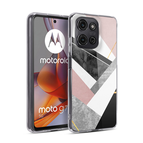 Elisabeth Fredriksson Geometric Design And Pattern Lines And Layers Soft Gel Case for Motorola Moto G75