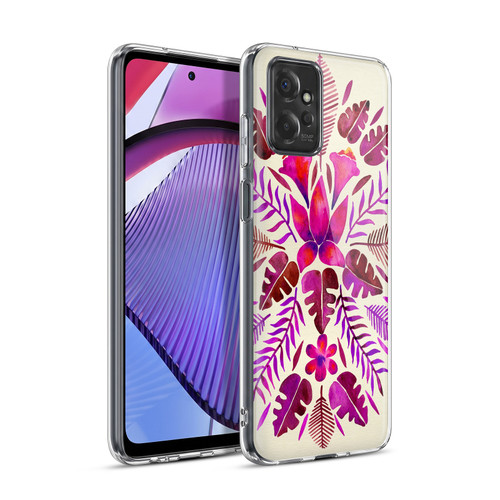 Cat Coquillette Nature Magenta Tropical Symmetry Soft Gel Case for Motorola Moto G Power (2023)