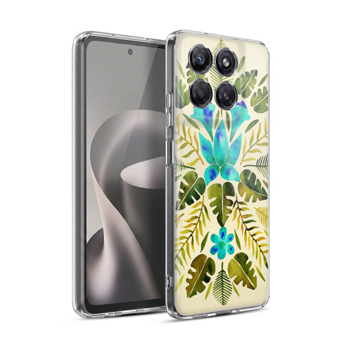 Cat Coquillette Nature Green Blue Tropical Symmetry Soft Gel Case for Motorola Moto G37 Power