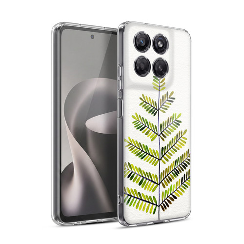 Cat Coquillette Nature Leaflets Green Soft Gel Case for Motorola Moto G37 Power