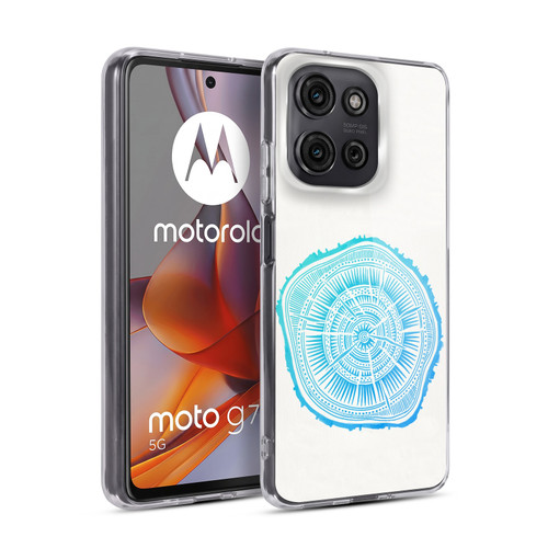 Cat Coquillette Nature Blue Paper Birch Soft Gel Case for Motorola Moto G75