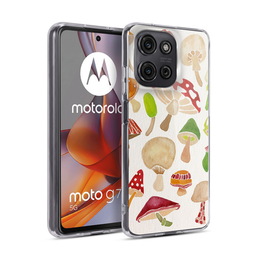 Cat Coquillette Nature Mushrooms Soft Gel Case for Motorola Moto G75