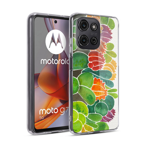Cat Coquillette Nature Succulents Soft Gel Case for Motorola Moto G75