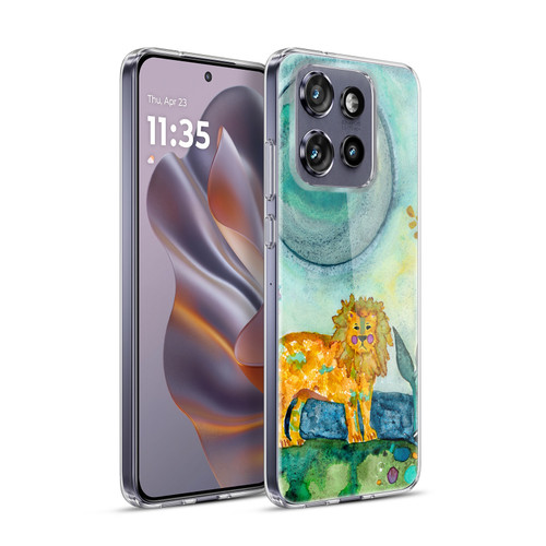 Wyanne Nature Portraits II Painted Lion Soft Gel Case for Motorola Edge 50 Neo