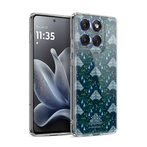 Episodic Drawing Spooky Patterns Angel Moth Soft Gel Case for Motorola Edge 70