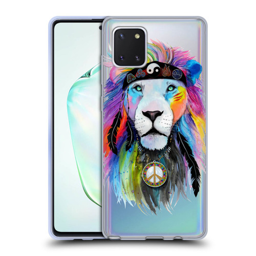 Pixie Cold Cats Hippy Lion Soft Gel Case for Samsung Galaxy Note10 Lite