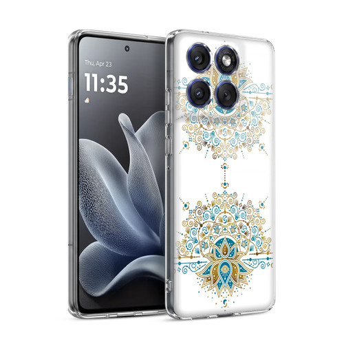 Cat Coquillette Patterns 6 Lotus Bloom Mandala 2 Soft Gel Case for Motorola Edge 70