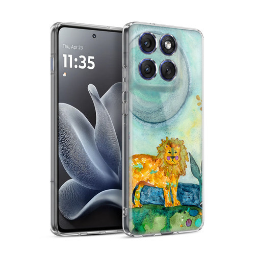 Wyanne Nature Portraits II Painted Lion Soft Gel Case for Motorola Edge 70