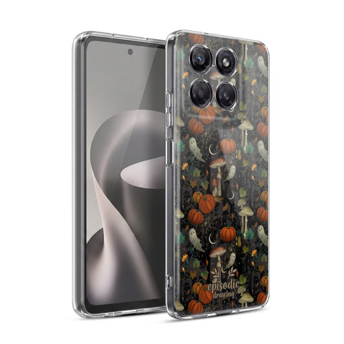 Episodic Drawing Spooky Patterns Whimsy Halloween Pumpkin Soft Gel Case for Motorola Moto G37 Power
