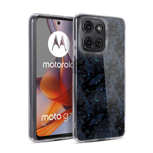 Episodic Drawing Spooky Patterns Witch Moth Soft Gel Case for Motorola Moto G75