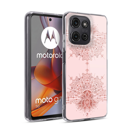 Cat Coquillette Patterns 6 Lotus Bloom Mandala 1 Soft Gel Case for Motorola Moto G75