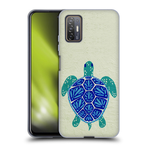 Cat Coquillette Sea Turtle Blue Soft Gel Case for HTC Desire 21 Pro 5G