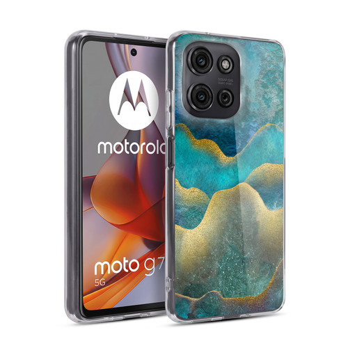 LebensArt Mineral Marble Wash Up Soft Gel Case for Motorola Moto G75