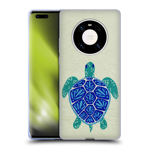 Cat Coquillette Sea Turtle Blue Soft Gel Case for Huawei Mate 40 Pro 5G