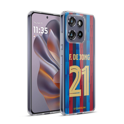 FC Barcelona 2022/23 Players Home Kit Frenkie de Jong Soft Gel Case for Motorola Edge 50 Neo