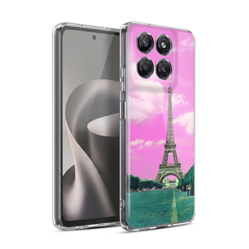 LebensArt Pastels Pink Paris Soft Gel Case for Motorola Moto G37 Power